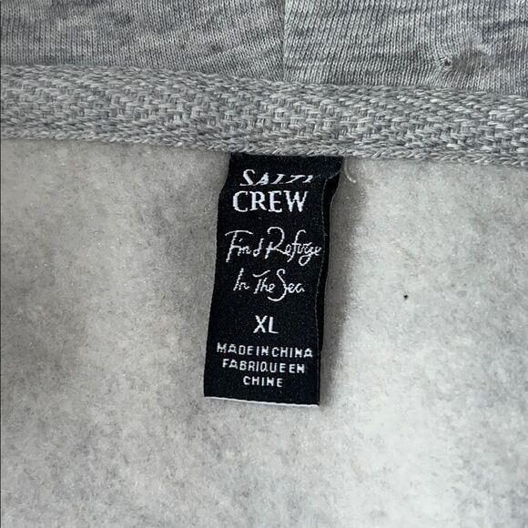 SALTY CREW Heather Grey Seventies Zip Hoodie-XL {NWT} - Picture 8 of 10